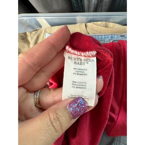 Burt's Bee Unisex Red Christmas Tree Jogger Pajama Pants Size Small - Picture 4 of 4